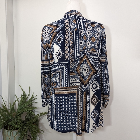 Cocomo Geometric Blouse Size L - Picture 3 of 8